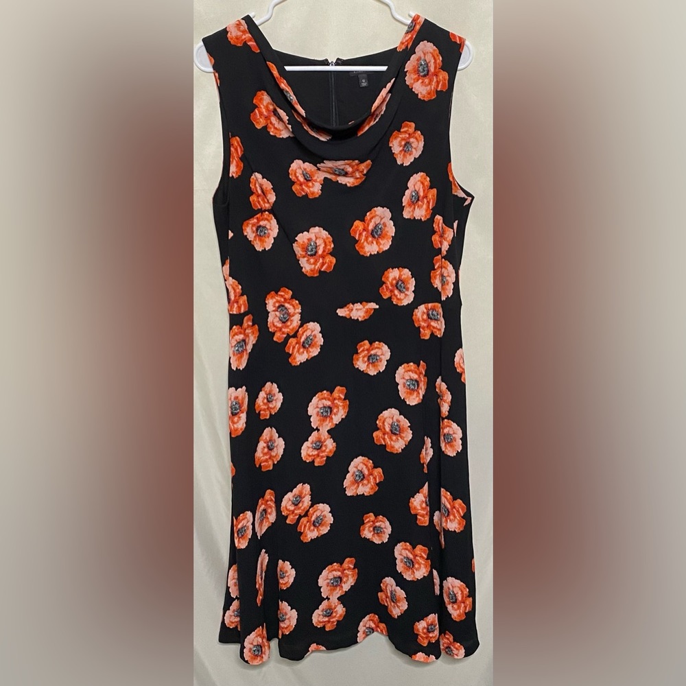 Talbots Black Floral Dress